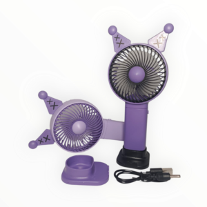 Portable Handheld Spray Fan – USB Rechargeable Mini Cooling Fan with 3 Speeds, 500mAh Battery & Humidifier Function - Image 3