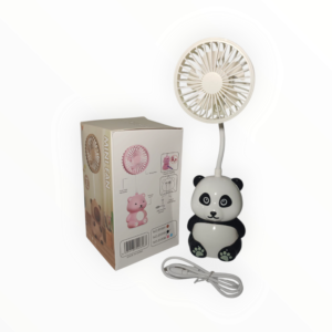 USB Rechargeable Portable Mini Desk Fan – Low Noise, 360° Adjustable Cooling Fan for Home, Office & Students – Cute Cartoon Design