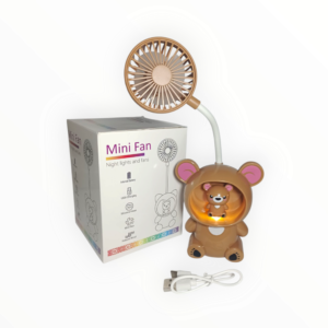 Multifunctional Portable Mini Cartoon Fan – USB Charging, Table Fan for Kids & Students