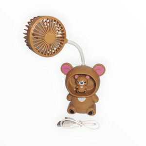 Multifunctional Portable Mini Cartoon Fan – USB Charging, Table Fan for Kids & Students - Image 3