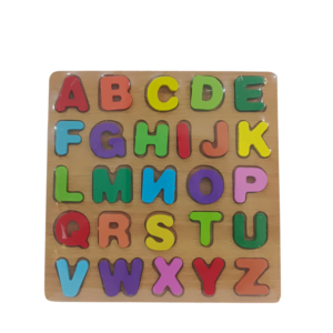 Colorful Wooden Learning Board for Kids – Capital Letters & 123 Numbers | Educational Montessori Toy for Early Learning & Fun