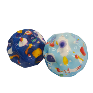 Blue Space Moon Ball – Soft Foam Bouncy Astronaut Stress Toy for Kids & Pets