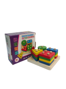 Wooden Geometric Puzzle Board – Colorful Shape Matching Toy for Kids’ Learning & Development - Image 3