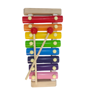 Montessori Wooden Xylophone Toy for Kids – 8 Colorful Notes with 2 Sticks | Educational Musical Instrument for Toddlers 1-3 Years | Perfect Baby Development & Learning Gift