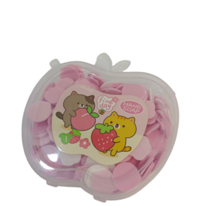 Apple-Shaped Transparent Mini Soap sheet Box – Portable Paper Soap for Travel & Daily Use
